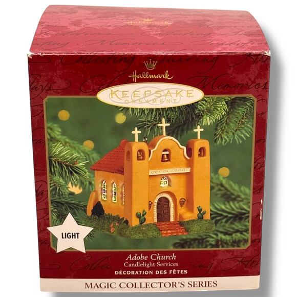 Hallmark Keepsake Ornament Adobe Church with Light 2000 - Picture 1 of 8